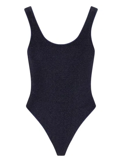 Oseree Glitter Finish Sporty Swimsuit With High-cut Legs