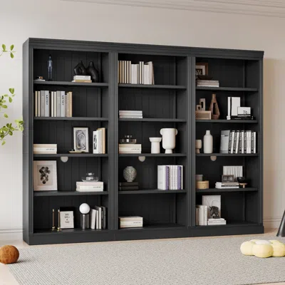 Streamdale Furniture Streamdale 83" Tall 5-tier Bookcase With Light Strip