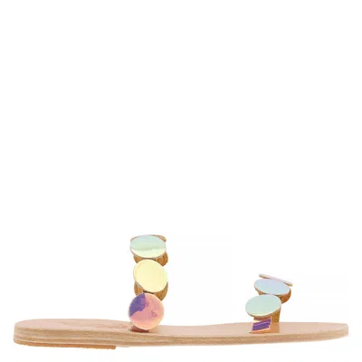 Ancient Greek Sandals Ladies Dawn St Tropez Iridescent Vachetta Flat Sandals