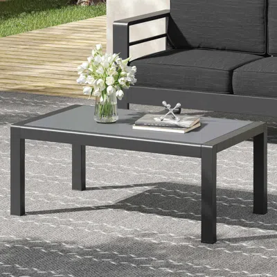 Streamdale Furniture Streamdale Aluminum Coffee Table - Weather Resistant, Minimalist Design