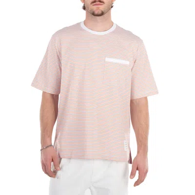 Thom Browne Man T-shirt Orange Size 4 Cotton In Pink