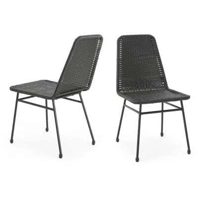 Streamdale Furniture Streamdale Rattan Chairs (set Of 2) - Iron Legs