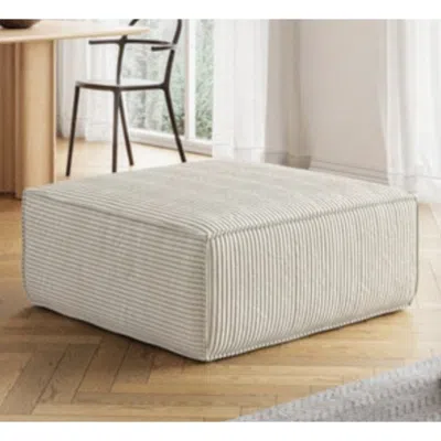 Streamdale Furniture Streamdale Sectional Sofa Ottoman, Cream