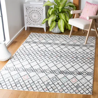 Safavieh Amsterdam Machine Made Area Rug, Ivory / Beige Bohemian Style Easy Care In Gray