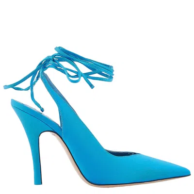 Attico Turquoise Venus Slingback 105 Pumps In Blue