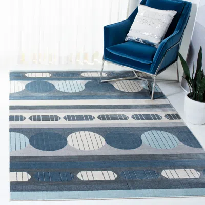 Safavieh Orwell Machine Made Area Rug, Grey / Blue Contemporary Style Easy Care In Blue
