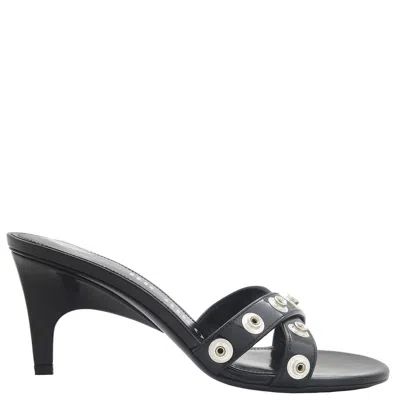 Attico Black Cosmo Eco-patent Sandals