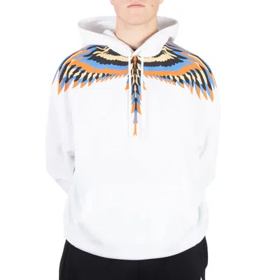 Marcelo Burlon County Of Milan Optical Wings Cotton Hoodie In White