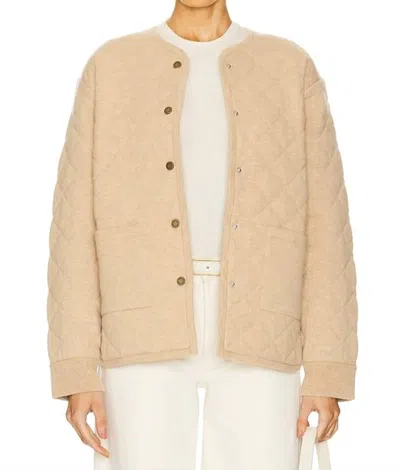 Guest In Residence Quilted Liner Jacket In Cashmere Blend In Dune