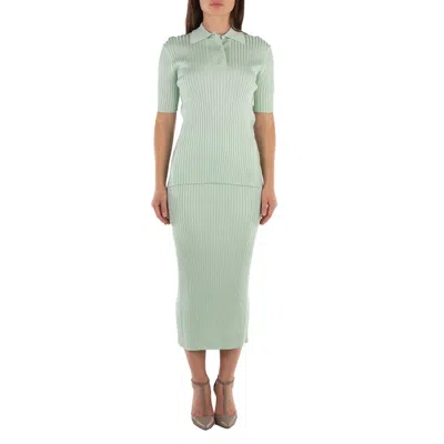Jil Sander Ladies Apple Ribbed-knit Midi Skirt
