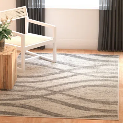 Safavieh Adirondack Machine Made Area Rug, Cream / Grey Contemporary Style Easy Care In Neutral