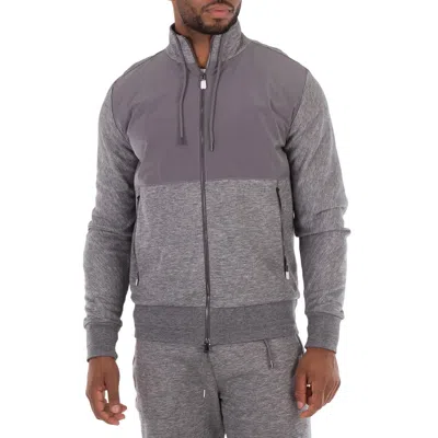 Hugo Boss Shepherd Regular-fit Zipped Sweatshirt In Gray