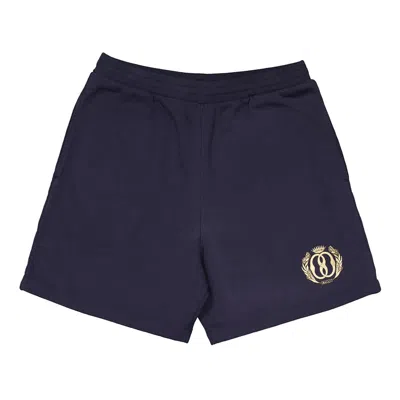 Bally Felpa Logo Print Track Shorts In Blue