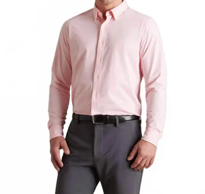 Rhone Commuter Semi Spread Collar Performance Button-up Shirt In Pink