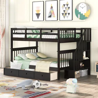 Streamdale Furniture Streamdale Stairway Bunk Bed With Drawer & Storage