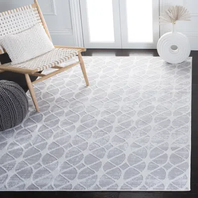Safavieh Amelia Machine Made Area Rug, Grey / Ivory Contemporary Style Easy Care In Gray