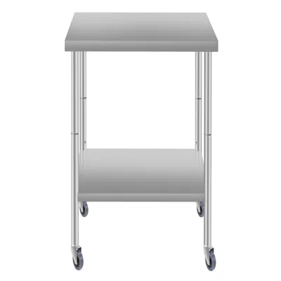Streamdale Furniture Streamdale 24"x24" Stainless Steel Kitchen Prep Table W/ Shelf & Wheels