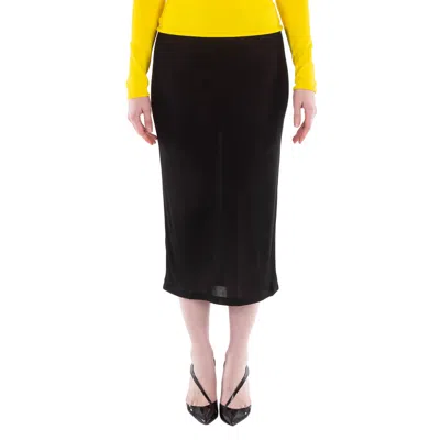 Bally Elegant Black Midi Skirt In Black