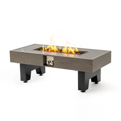 Streamdale Furniture Streamdale 42_inch Iron Fire Pit Table Wood Fire Pit
