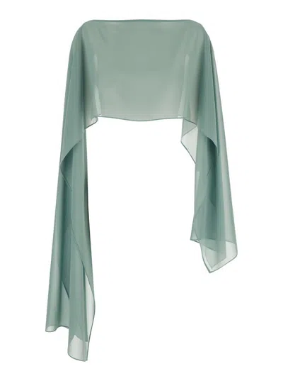 Plain Grey Stole With Boat Neckline