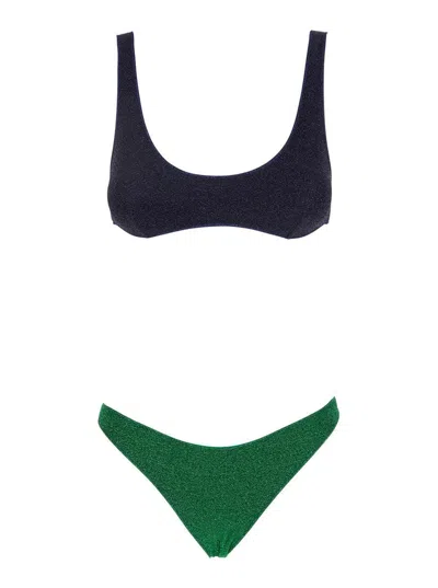 Oseree 'lumiere Sporty' Multicolor Bi-color Bikini Set