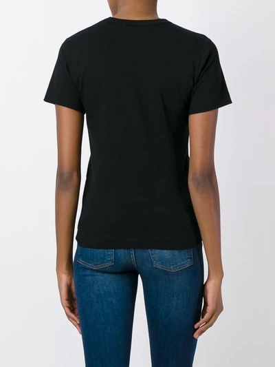 Shop Comme Des Garçons Play Heart Print T-shirt In Black