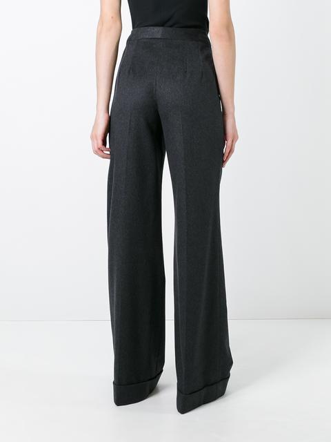 Dolce & Gabbana Pinstriped Flared Trousers In Grey | ModeSens