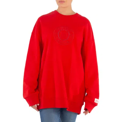 Stella Mccartney Red 2001 Logo Crest Embroidred Sweatshirt In Red