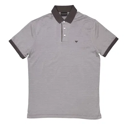 Emporio Armani Lyocell-blend Striped Polo Shirt