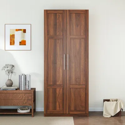 Streamdale Furniture Streamdale 2-door Wardrobe/kitchen Cabinet With 4 Storage Spaces