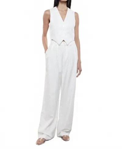 Enza Costa Twill Vest In Off White In White