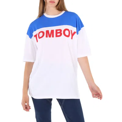 Filles À Papa Ladies Jersey Tomboy T-shirt In White