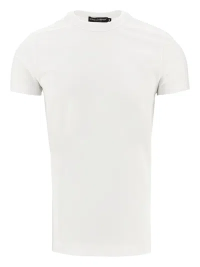 Dolce & Gabbana Crew Neck Cotton-blend T-shirt With Short Sleeves