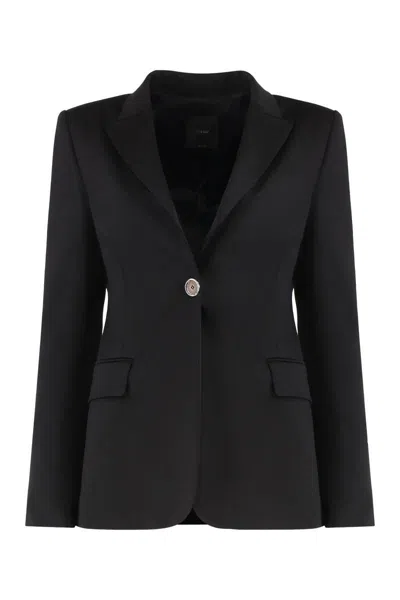 Pinko New Signum Single-breasted One Button Jacket In Black