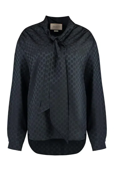 Gucci Pussy-bow Silk Blouse