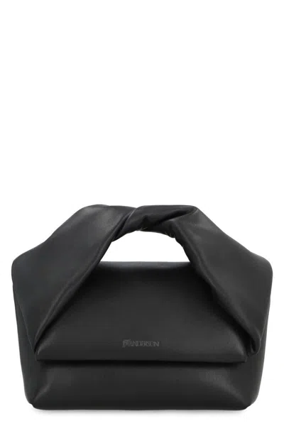 Jw Anderson Medium Twister Top Handle Bag In Black