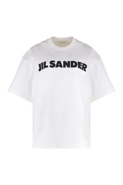 Jil Sander Relaxed-fit Cotton T-shirt With Bold Logo In White