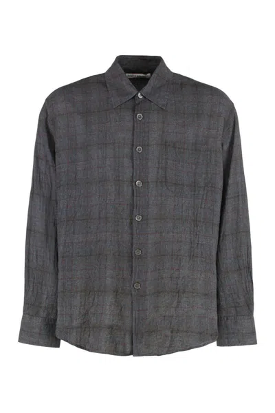 Our Legacy Check Pattern Button-down Shirt With Chest Pocket