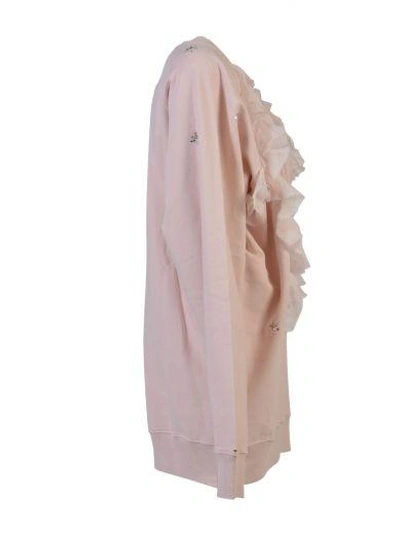 Shop Faith Connexion Oversize Sweatshirt With Flounces In Pink