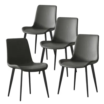 Streamdale Furniture Streamdale Upholstered Faux Leather Dining Chairs (set Of 4)