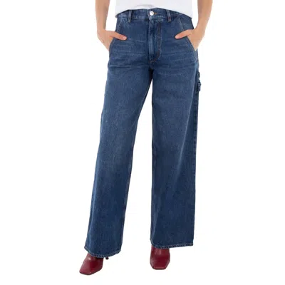 Isabel Marant Étoile Solene Jeans In Blue Cotton In Blue