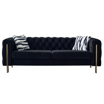 Streamdale Furniture Streamdale Chesterfield Modern Tufted Velvet Living Room Sofa
