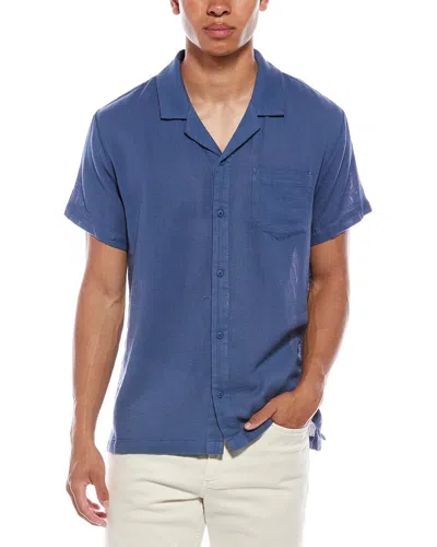 Vintage Summer Basketweave Camp Shirt