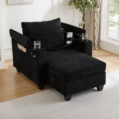 Streamdale Furniture Streamdale Convertible Sleeper Sofa With Usb & Storage