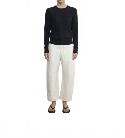 Enza Costa Twill Work Pants In Vanilla