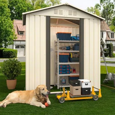 Streamdale Furniture Streamdale Outdoor Storage Garden Shed 5ftx3ft Apex Roof White