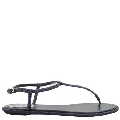 René Caovilla Rene Caovilla Diana Crystal Flat Sandals