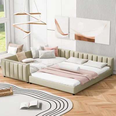 Streamdale Furniture Streamdale Queen/twin Xl Upholstered Platform Bed