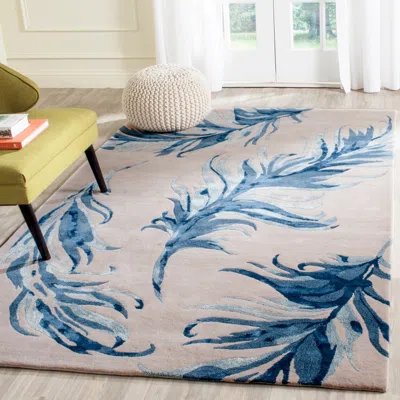 Safavieh Allure Hand Made Area Rug, Beige / Blue Contemporary Style Non-shedding In Blue