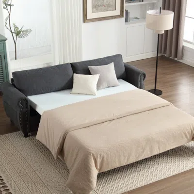 Streamdale Furniture Streamdale 80.7" 2-in-1 Sofa Bed Sleeper With Large Mattress